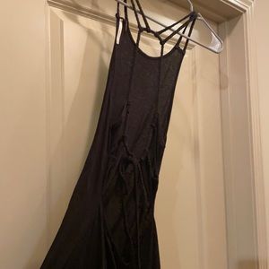 Open back black free people maxi dress